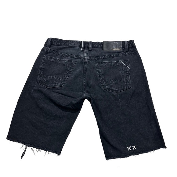Cult of Individuality Rebel Short Men Black Wash Jean Shorts Sz 38 Rigid Denim - Picture 8 of 13